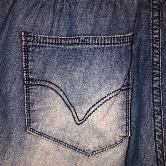 Maternity 12 Lyocell Blue Denim Shorts - Picture 9 of 10